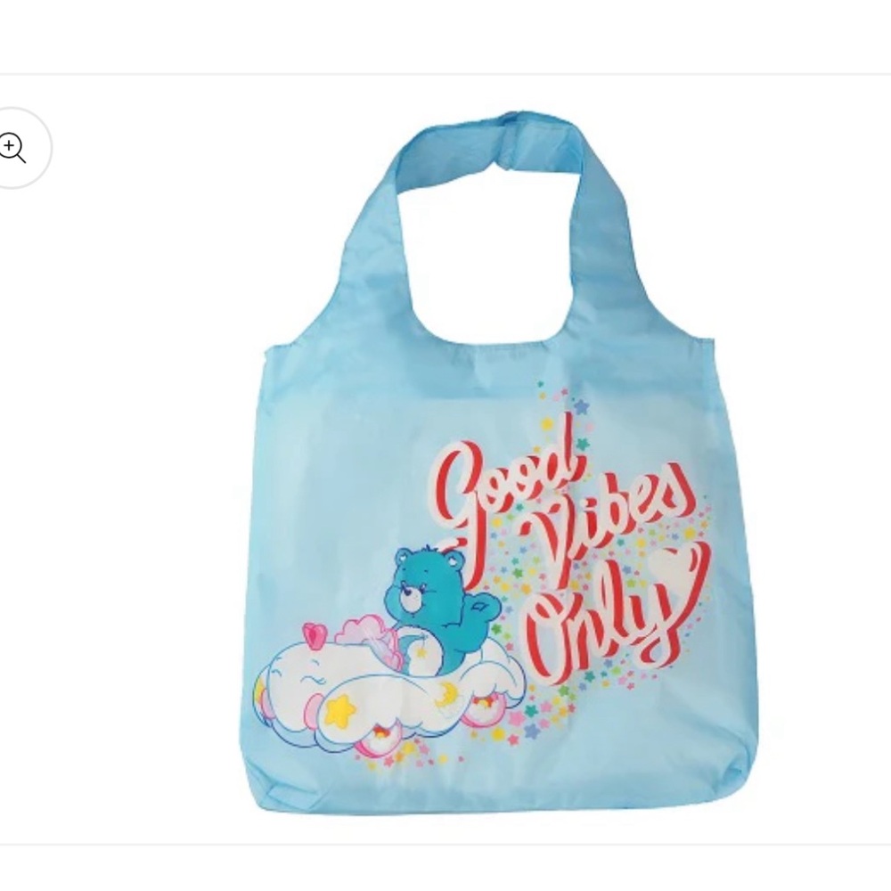 CARE BEARS 40th ANNIVERSARY REUSABLE NYLON TOTE NWT FOLDS UP SMALL